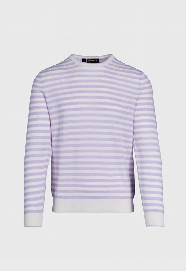 Paul Stuart Cashmere & Linen Striped Crewneck Sweater, image 1