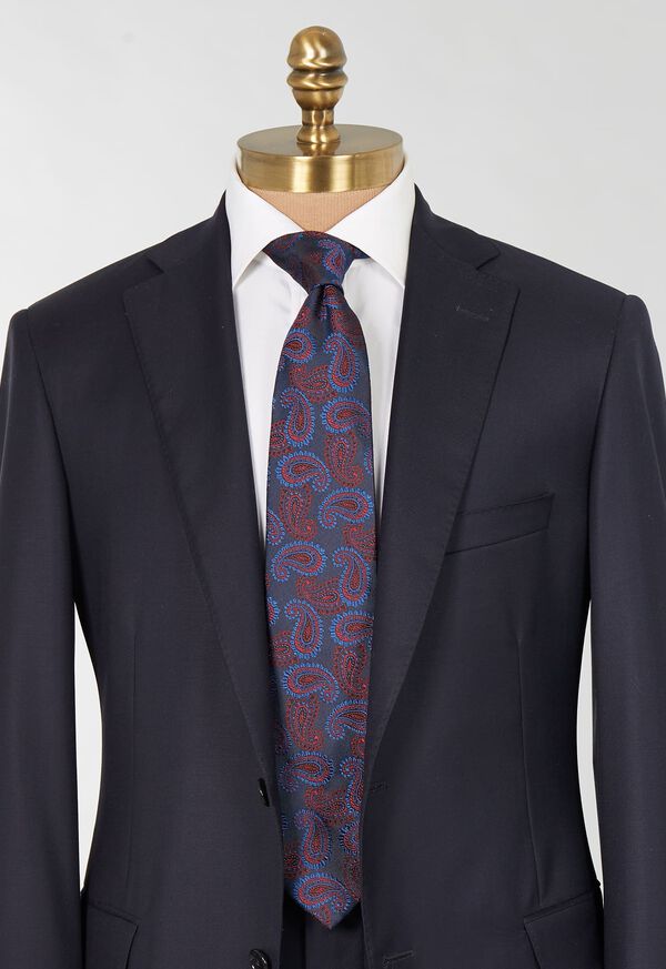 Paul Stuart Woven Silk Two Tone Paisley Tie, image 2