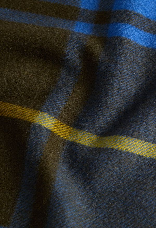Paul Stuart Woven Cashmere Plaid Scarf, image 3