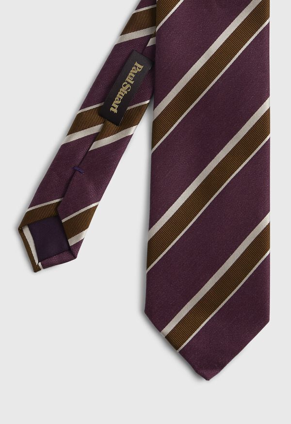 Paul Stuart Silk and Linen Stripe Tie, image 1