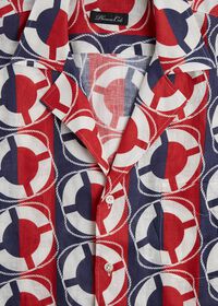 Paul Stuart Linen Buoy Print Shirt, thumbnail 3