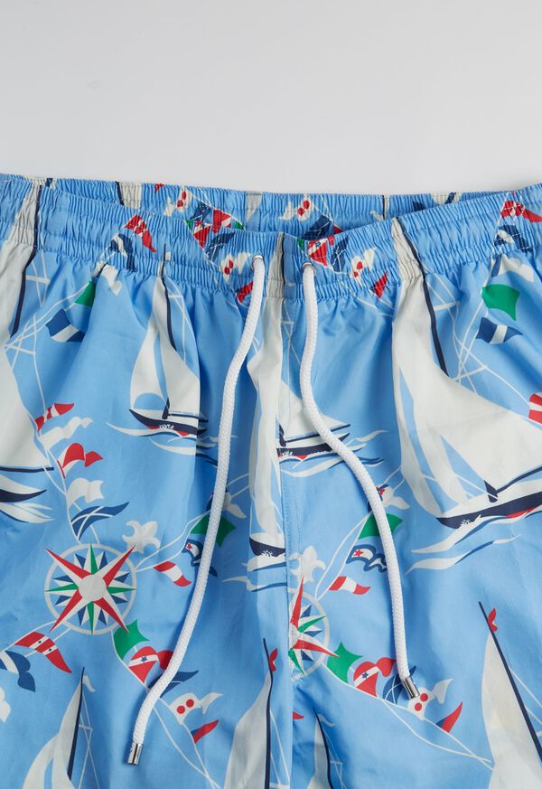 Paul Stuart Sailboat Print Swim Short, image 2