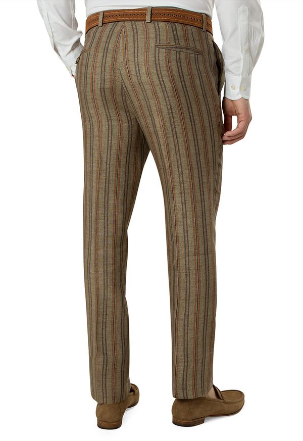Paul Stuart Deco Stripe Linen Trouser, image 2