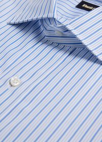 Paul Stuart Light Blue Striped Dress Shirt, thumbnail 3