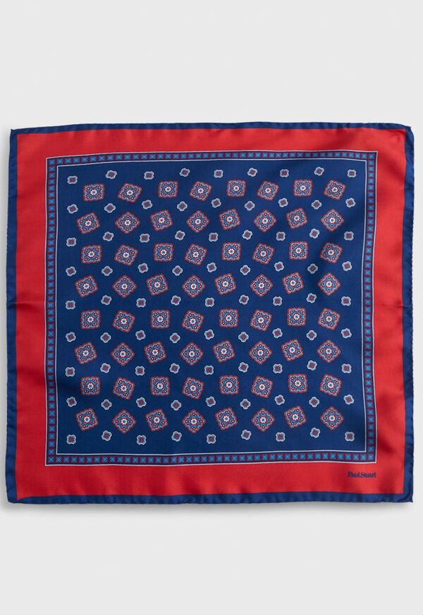 Paul Stuart Silk Tossed Medallion Pocket Square, image 2
