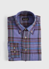 Paul Stuart Exaggerated Plaid Flannel Sport Shirt, thumbnail 1