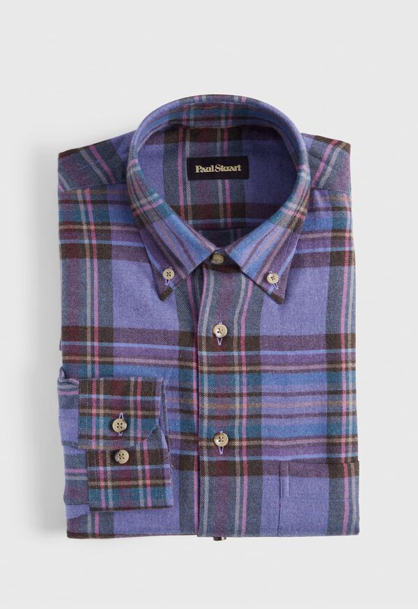Paul Stuart Exaggerated Plaid Flannel Sport Shirt, image 1
