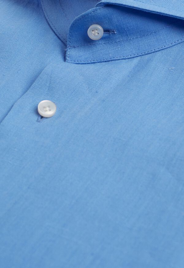 Paul Stuart Light Blue Washed Linen Sport Shirt, image 2