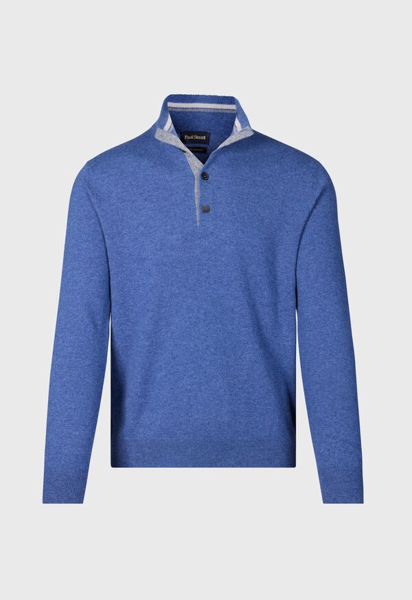Paul Stuart Cashmere Button Mock Sweater, image 1