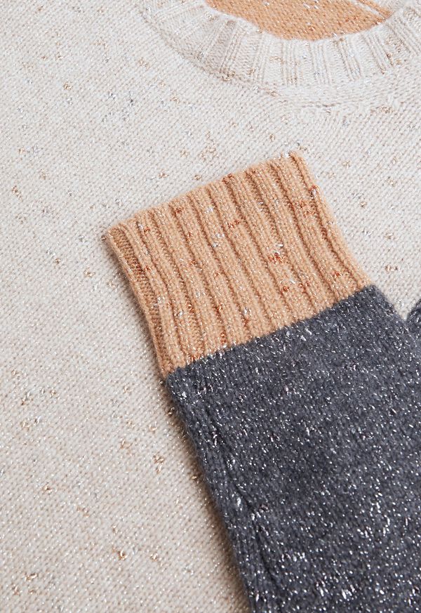 Paul Stuart Colorblock Lurex Sweater, image 3