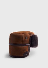 Paul Stuart Distressed Round Shearling Hat, thumbnail 2