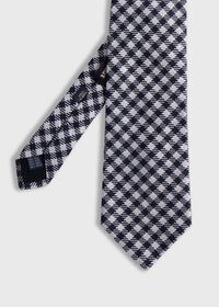 Paul Stuart Woven Silk Small Check Tie, thumbnail 1