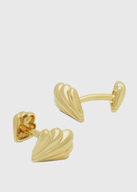 Paul Stuart Gold Double Shell Cufflinks, thumbnail 1