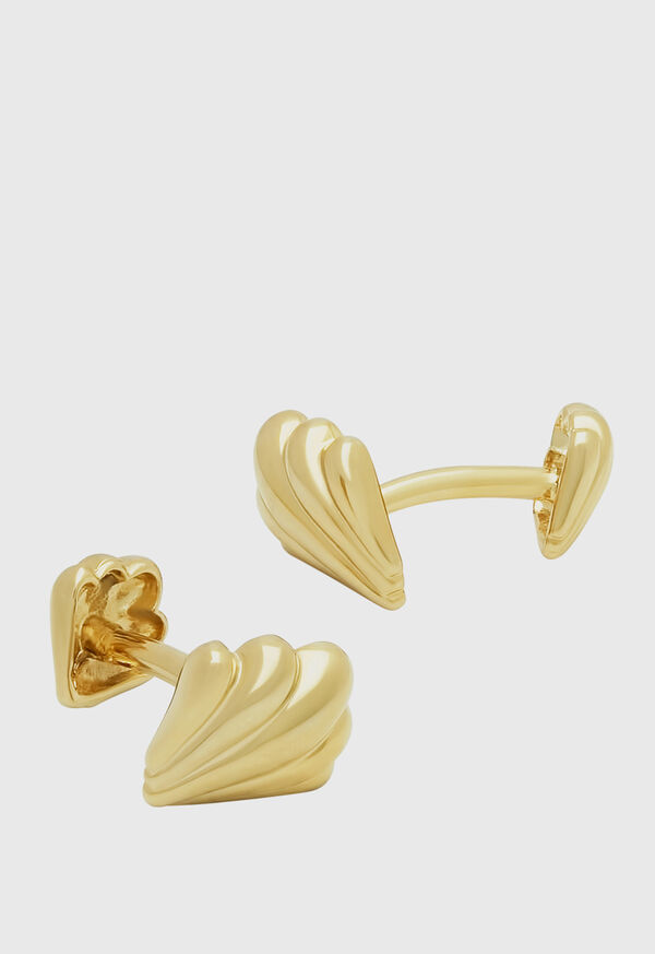 Paul Stuart Gold Double Shell Cufflinks, image 1