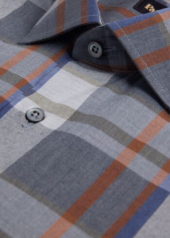 Paul Stuart Cotton Flannel Plaid Sport Shirt