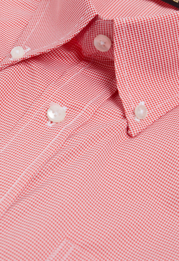Paul Stuart Houndstooth Performance Sport Shirt, image 5