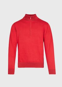 Paul Stuart Cotton Solid 1/4 Zip Sweater, thumbnail 1