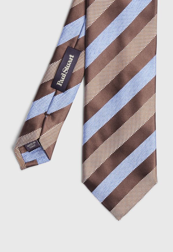 Paul Stuart Oxford and Satin Stripe Tie, image 1