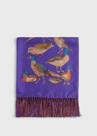 Paul Stuart Silk Pheasant Motif Scarf, thumbnail 2