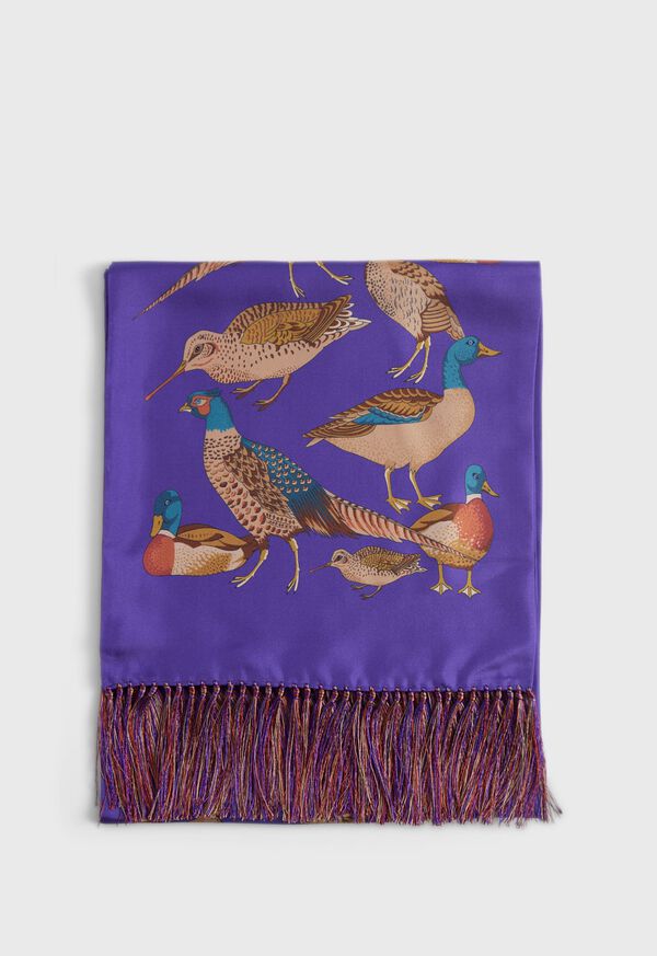 Paul Stuart Silk Pheasant Motif Scarf, image 2