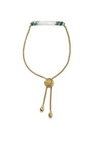 Paul Stuart Jan Leslie Blue/Green White Mother of Pearl Bracelet, thumbnail 1