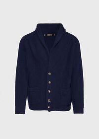 Paul Stuart Ribbed-Knit Shawl Collar Cardigan, thumbnail 1