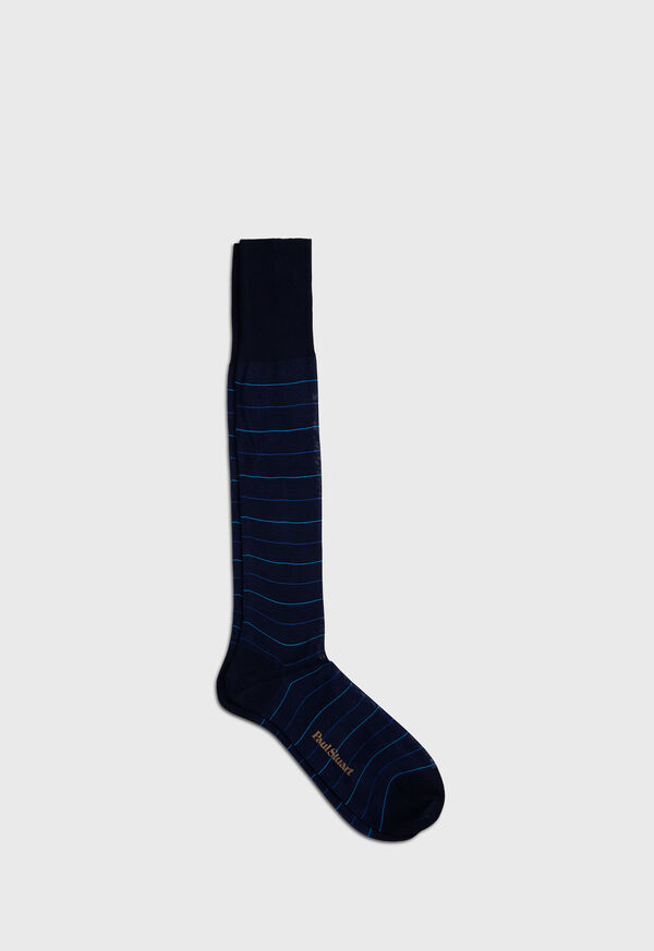 Paul Stuart Cotton Horizontal Stripe Sock, image 1