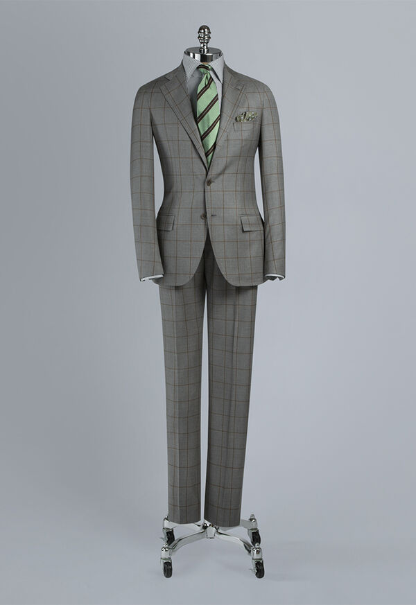 Paul Stuart Wool Windowpane Suit, image 1