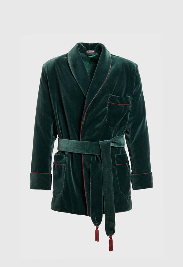 P. Le Moult Smoking Jacket - Red/Black Stripes | Bon