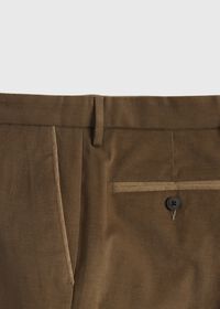 Paul Stuart Suede Trimmed Brushed Cotton Trouser, thumbnail 3