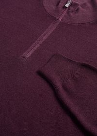 Paul Stuart Merino Wool Rice Stitch Quarter Zip Sweater, thumbnail 2