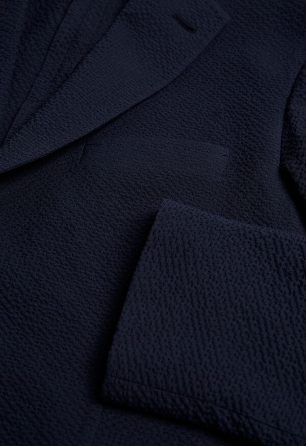 Paul Stuart Navy Tonal Seersucker Soft Jacket, image 2