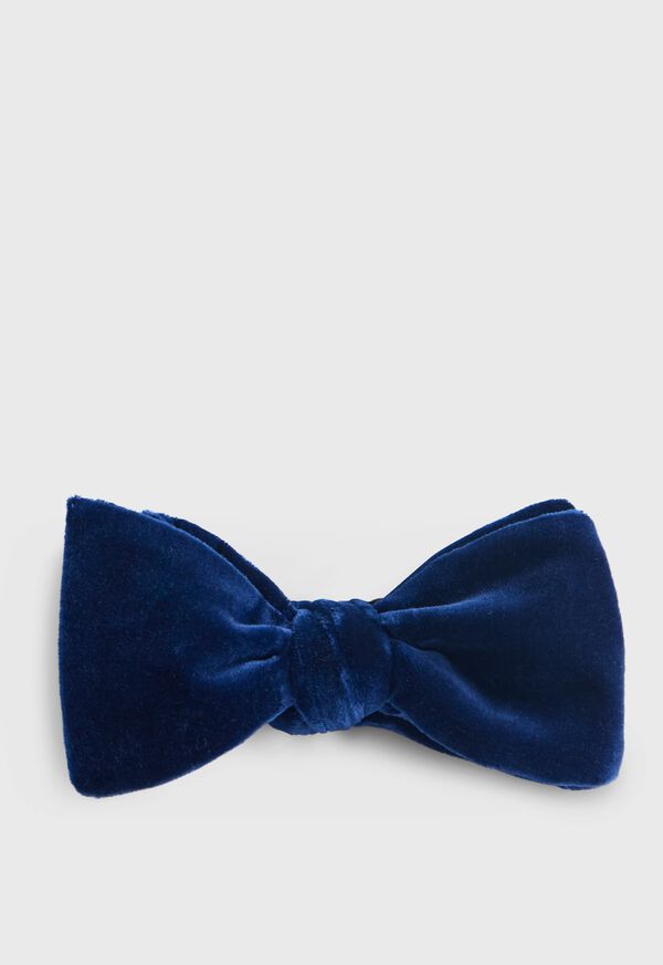 Paul Stuart Blunt Edge Cotton Velvet Bow Tie, image 1