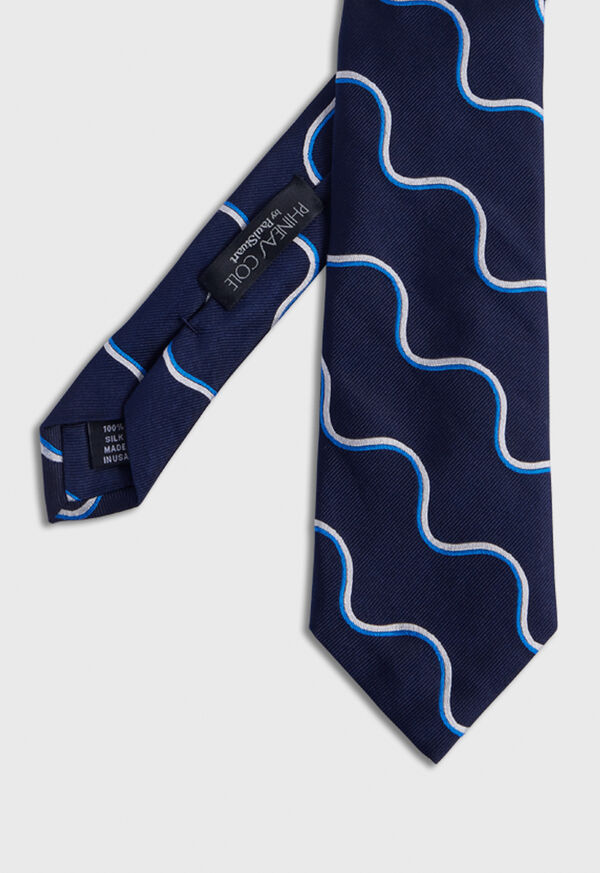 Paul Stuart Deco Wave Woven Silk Tie