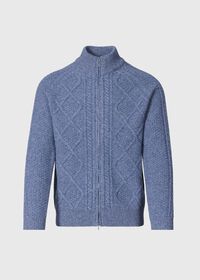 Paul Stuart Diamond Stitch Full Zip Cardigan, thumbnail 1