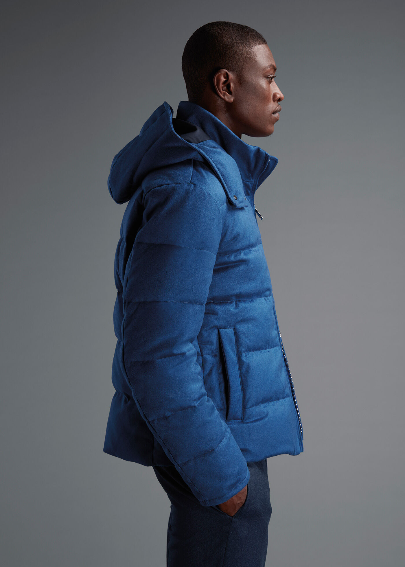Quilted down jacket discount men's