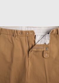 Paul Stuart Camel Brushed Cotton Twill Pant, thumbnail 2