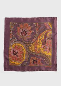 Paul Stuart Silk Paisley Pocket Square, thumbnail 2