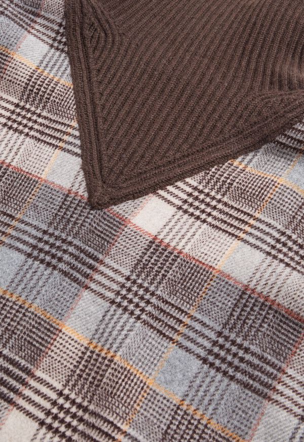 Paul Stuart Plaid Poncho, image 2