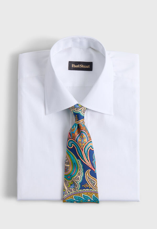 Paul Stuart Printed Silk Allover Paisley Tie, image 2