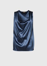 Paul Stuart Charmeuse Cowl Neck Blouse, thumbnail 1