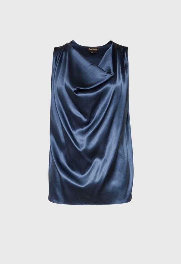 Paul Stuart Charmeuse Cowl Neck Blouse, image 1