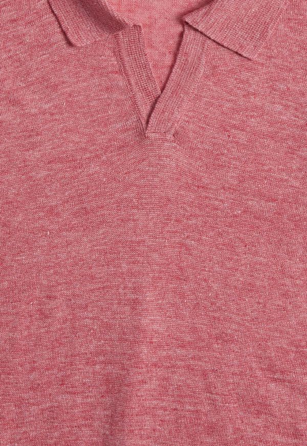 Paul Stuart Linen Open Collar Polo, image 2