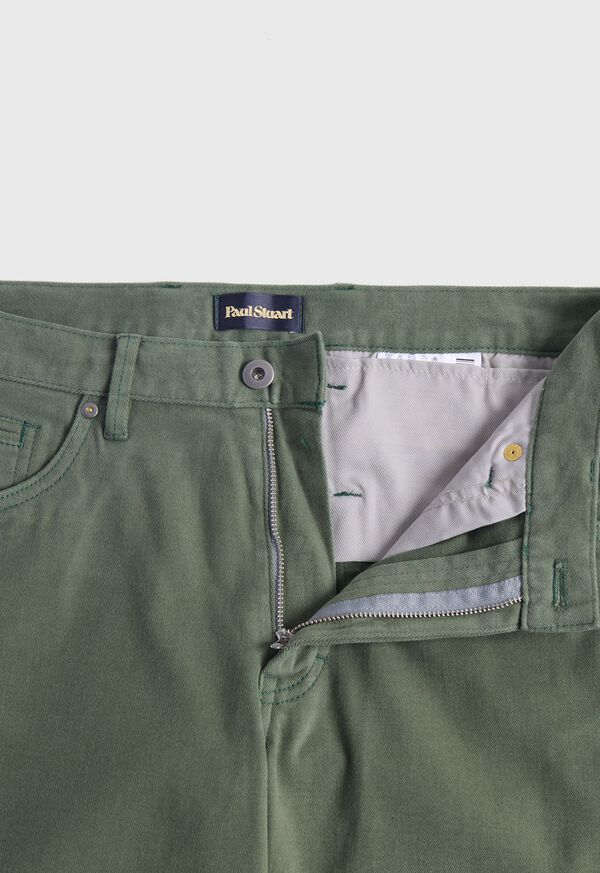 Paul Stuart Brushed Cotton Twill Five Pocket Pant, image 2