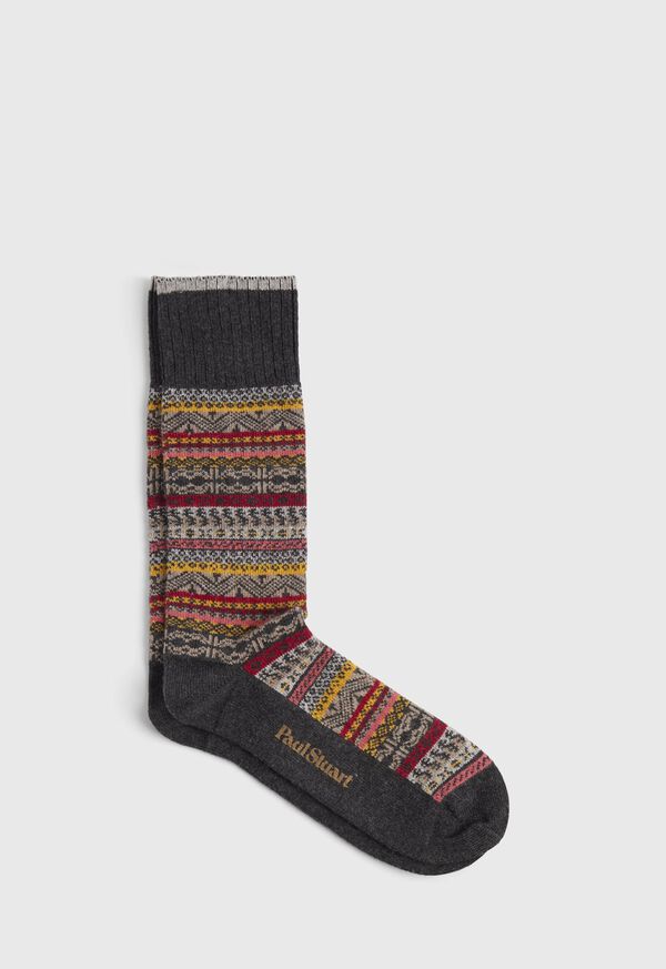Paul Stuart Fair Isle Sock, image 1