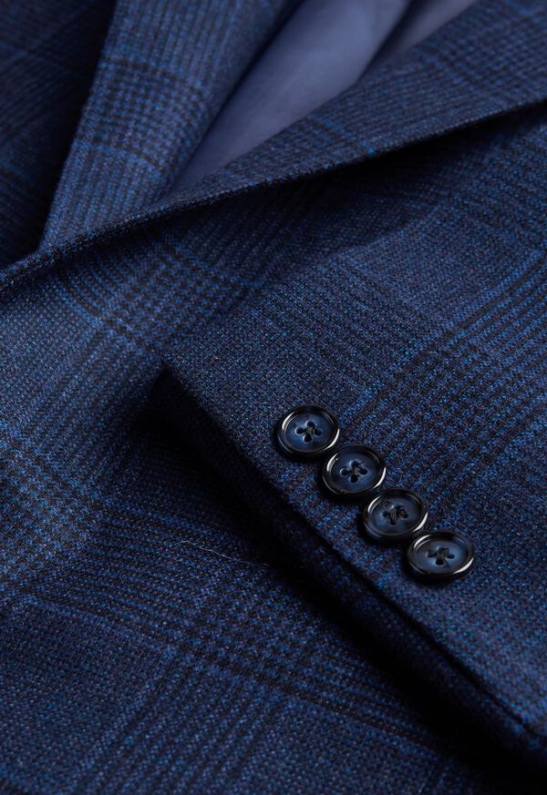 Paul Stuart Navy Plaid Cashmere Sport Jacket, image 2
