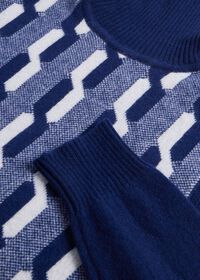 Paul Stuart Geometric Cashmere Turtleneck, thumbnail 3