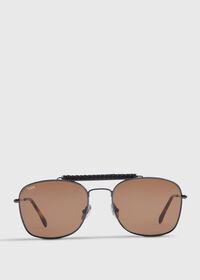 Paul Stuart TOD’S Shiny Dark Ruthenium Metal Sunglasses, thumbnail 1