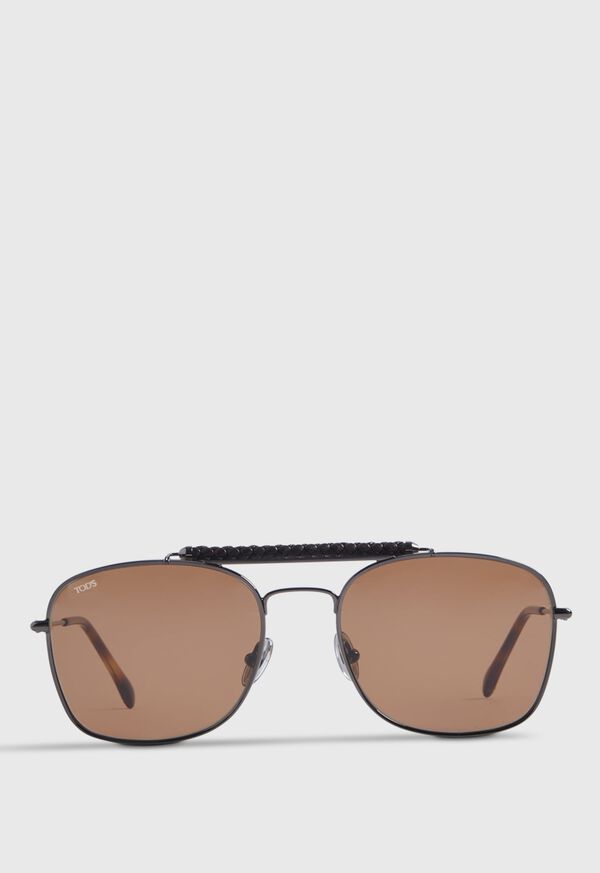 Paul Stuart TOD’S Shiny Dark Ruthenium Metal Sunglasses, image 1