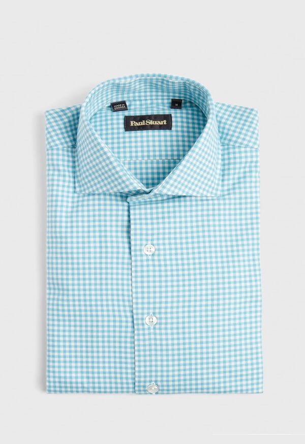 Paul Stuart Mini Gingham Flannel Sport Shirt, image 1